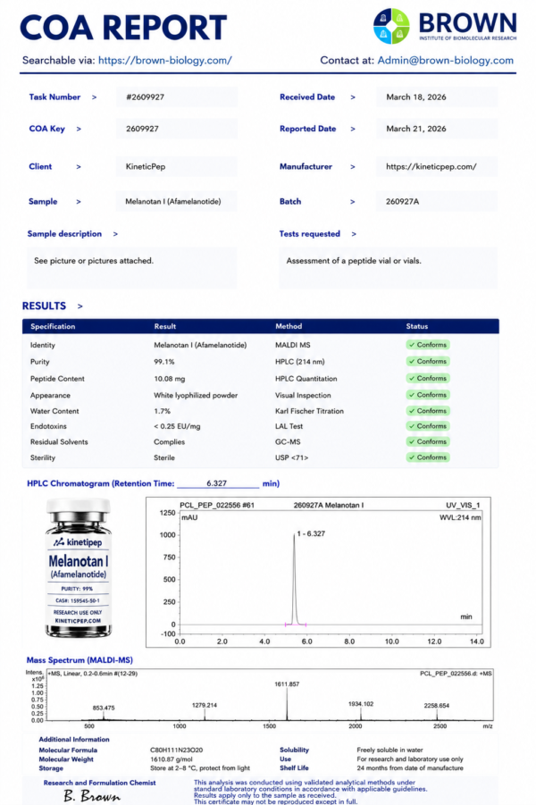 Melanotan I (Afamelanotide) 10mg - Image 2