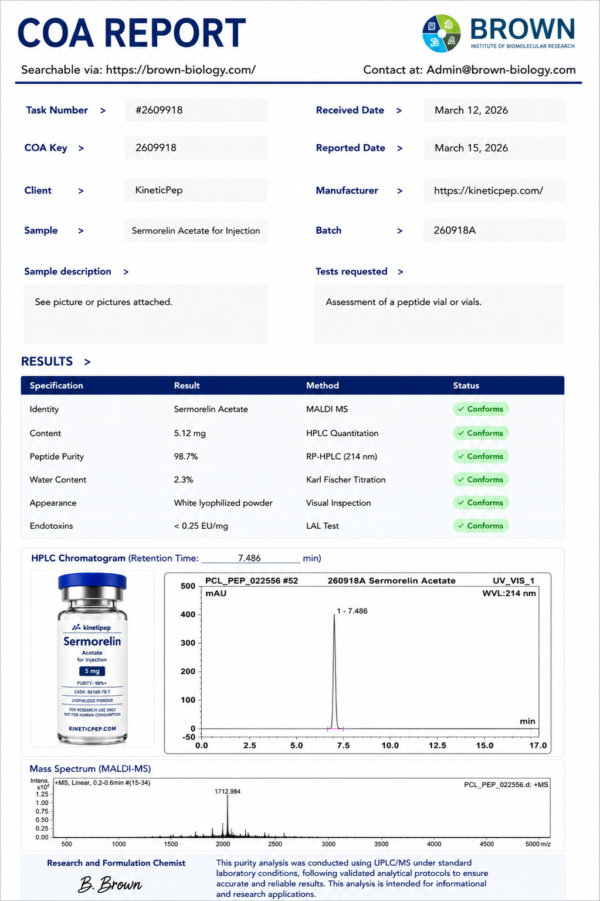 Sermorelin 5mg - Afbeelding 2