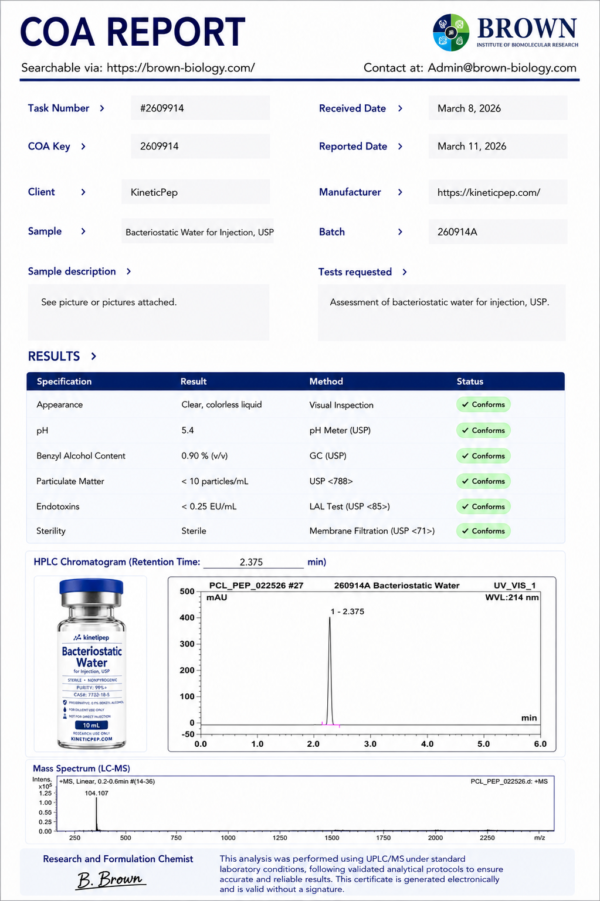 Bacteriostatic Water 10ml - Image 2