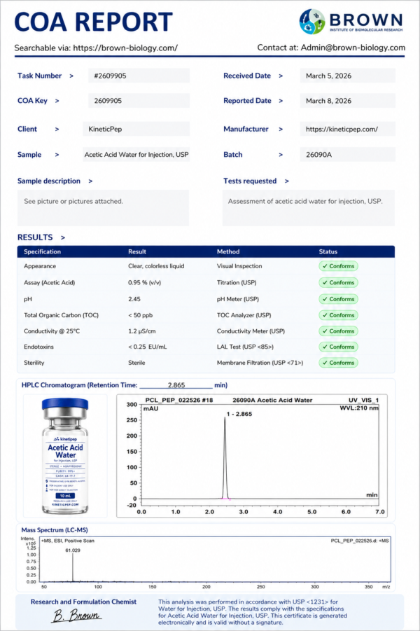 Acetic Acid Water 10ml - Image 2