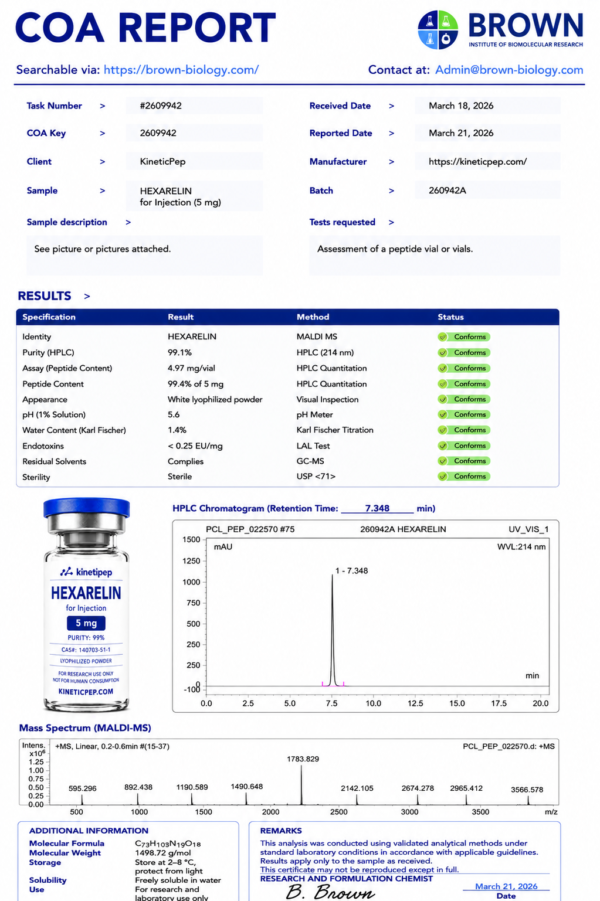 Hexarelin 5mg - Image 2