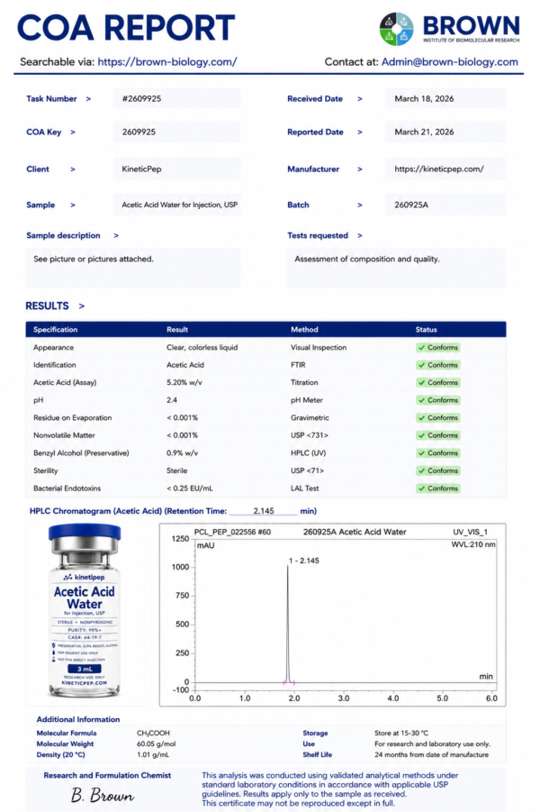 Acetic Acid Water 3ml - Image 2